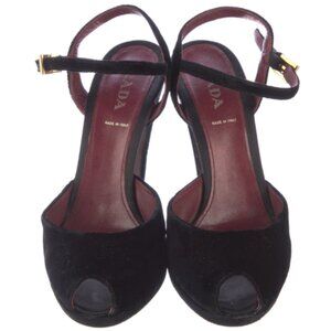Prada Vintage Velvet D'Orsay Slingback Pumps